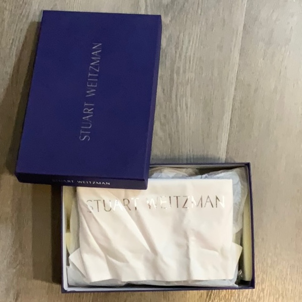 NWT Stuart Weitzman Size 7 “Broom” Slate Suede Shoes - BRAND NEW WITH BOX! - Picture 9 of 9